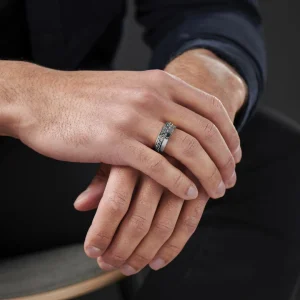 Lucleon Bague à Chaîne Romaine Argentée 12