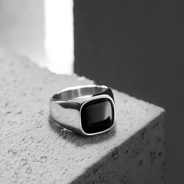 Lucleon Bague Len Gravel En Acier Argenté 7