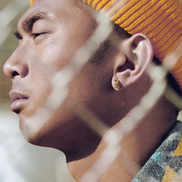 Otsu Fahrenheit | Clou D’oreille Symbole De La Paix Doré 3