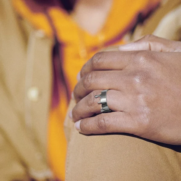 Otsu Fahrenheit | Bague En Métal Argenté 3