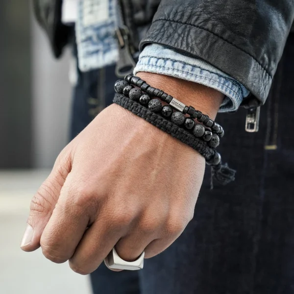 Lucleon Set De Bracelets Black On Black 3