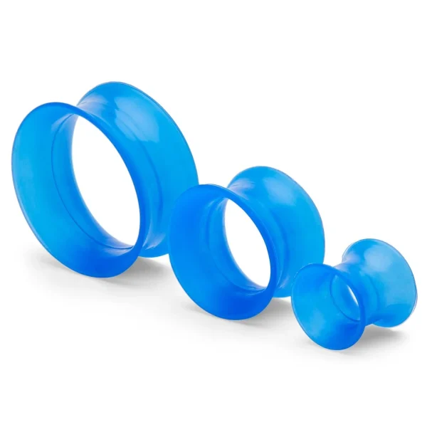 Fort Tempus Tunnel écarteur En Silicone Bleu 1