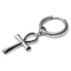 Lucleon Boucle D’oreille En Acier Argenté Avec Pendentif Ankh 17