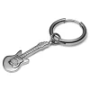 Lucleon Boucle D’oreille En Acier Argenté Avec Pendentif Guitare 22