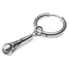 Lucleon Boucle D’oreille En Acier Argenté Avec Pendentif Microphone 10