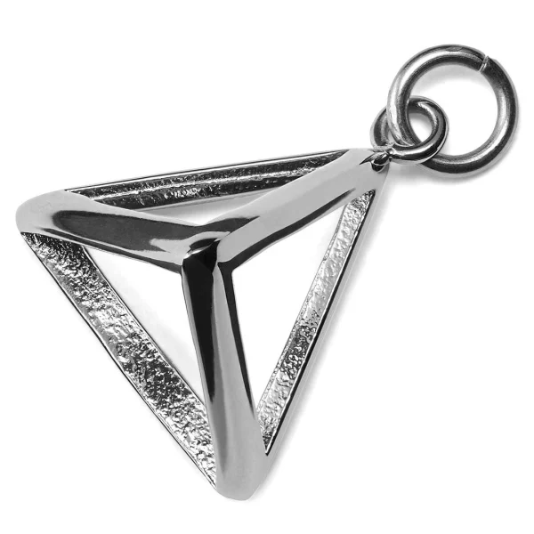 Lucleon Amulette Triangle En Acier Argenté 1