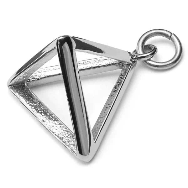 Lucleon Amulette Triangle En Acier Argenté 4
