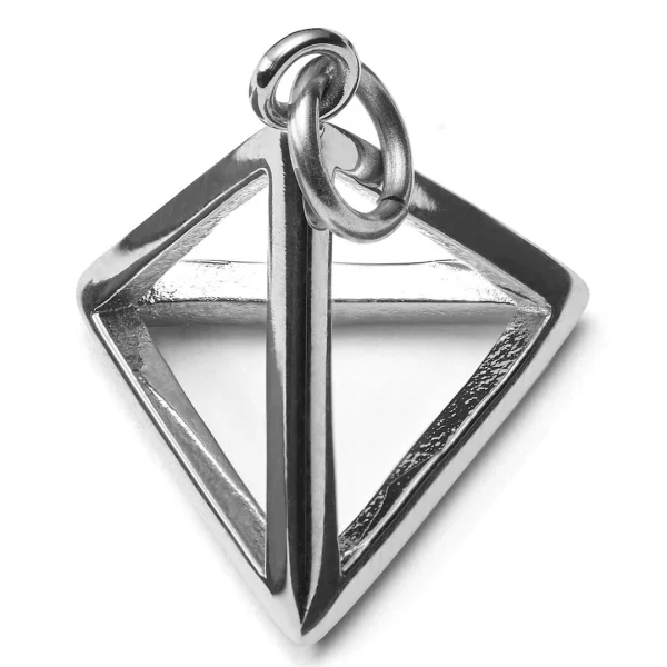 Lucleon Amulette Triangle En Acier Argenté 3