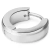 Lucleon Boucle D’oreille Ronde Classique En Acier Chirurgical Argenté 11