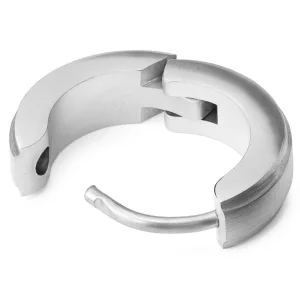 Lucleon Boucle D’oreille Ronde Classique En Acier Chirurgical Argenté 8