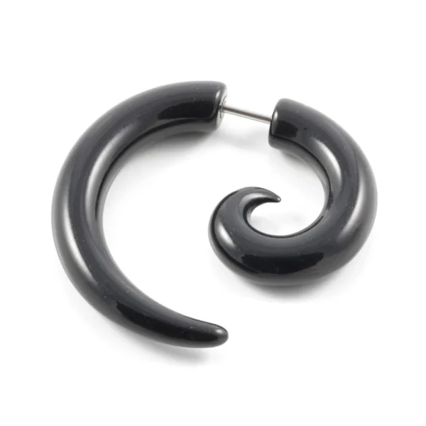 Fort Tempus Boucle D’oreille Noire « Le Vortex » 1
