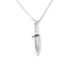 Fort Tempus Pendentif En Acier Inoxydable Couteau Argenté 17