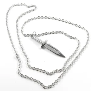 Fort Tempus Pendentif En Acier Inoxydable Couteau Argenté 8