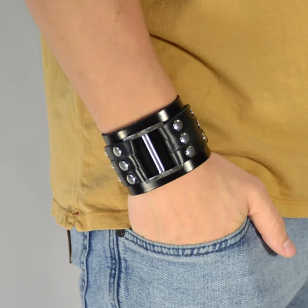 Collin Rowe Bracelet Noir à Passant 5