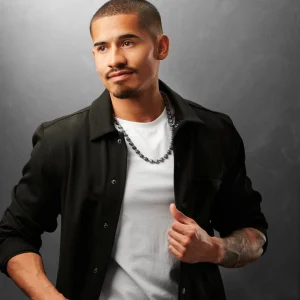 Arkai Collier Tête De Mort En Acier Riley Rico 18