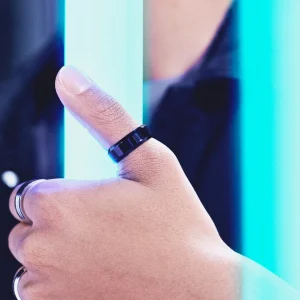 Lucleon Ferrum | Anneau à Bords Biseautés En Acier Inoxydable Noir Poli – 8 Mm 10