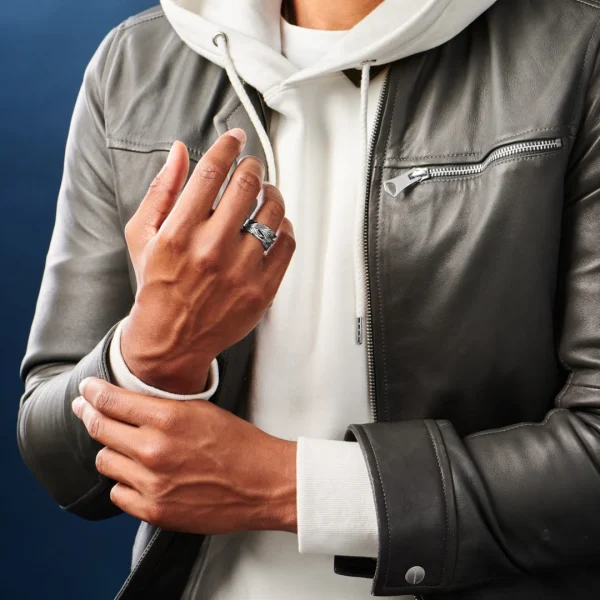 Moody Mason Bague Argentée La Plume 5