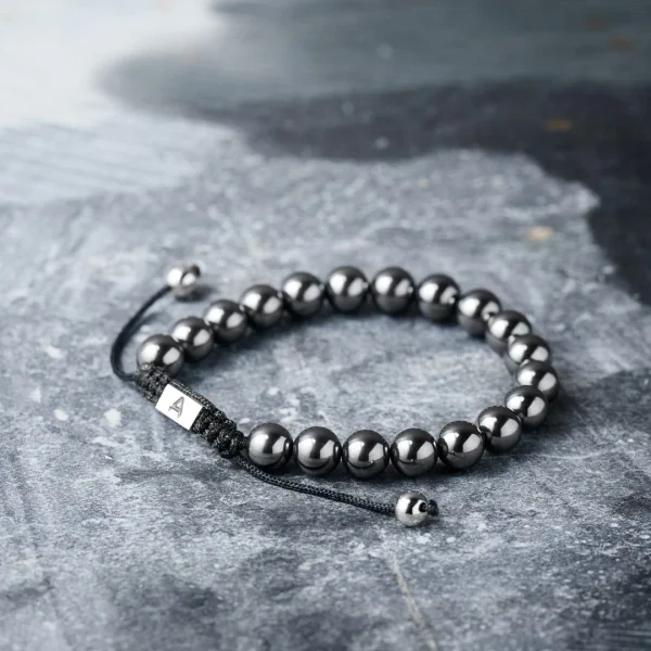Arkai Bracelet Sanatio En Perles D’hématite 6