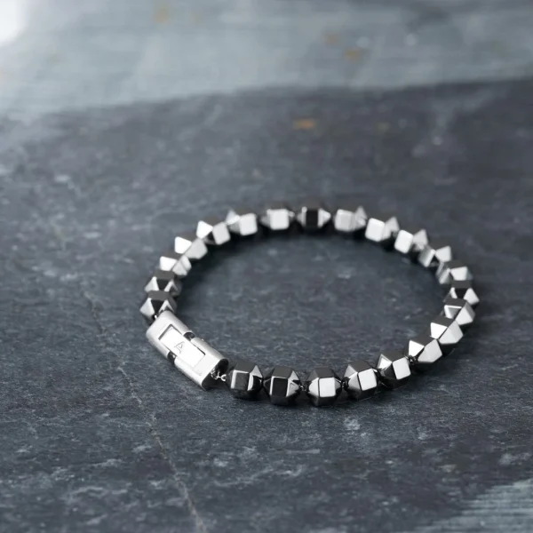 Arkai Bracelet Sanatio En Hématite Hexagonale 6
