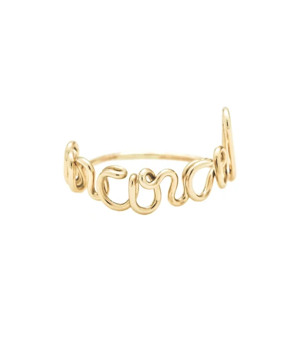 ATELIER PAULIN Bague Originale Gold Filled Jaune, Personnalisable 1