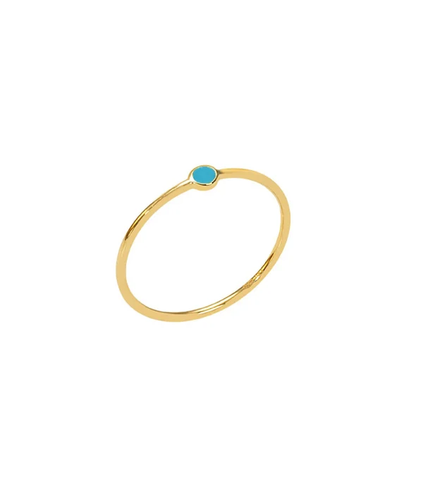 AND…PARIS Bague Memory Turquoise Or Jaune 1