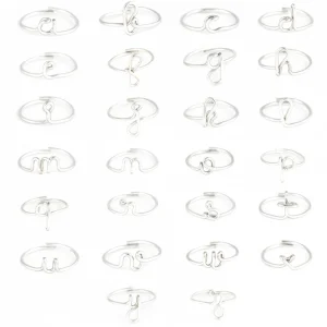 ATELIER PAULIN Bague Originale Initiale Argentium 7