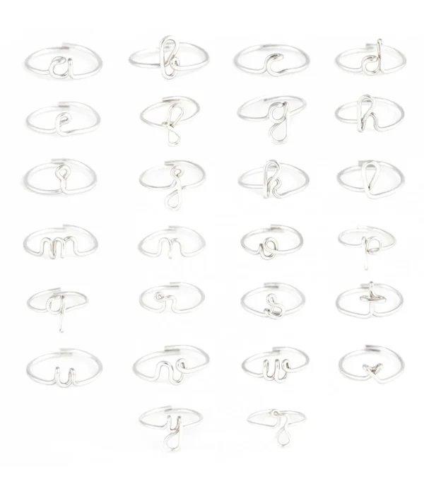 ATELIER PAULIN Bague Originale Initiale Argentium 3