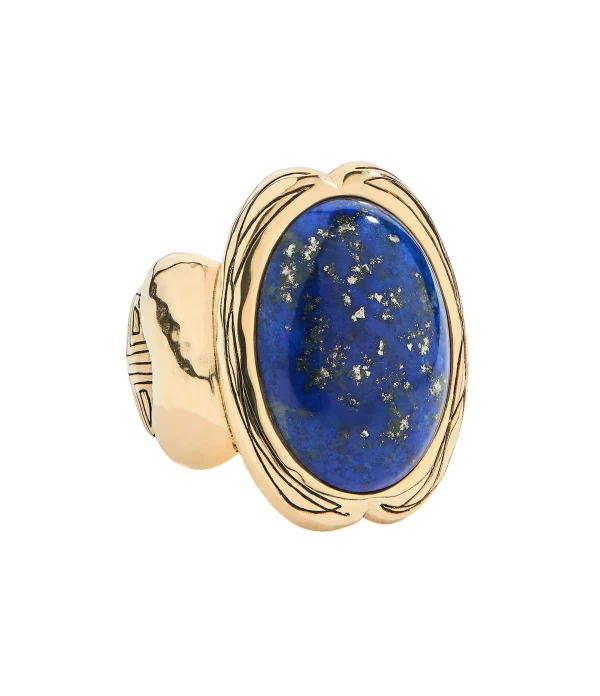 AURELIE BIDERMANN Bague Olfa Lapis Résine Lazuli 1