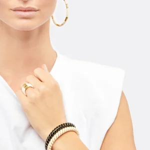 AURELIE BIDERMANN Bague Katt MM Résine Ivoire 7