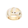 AURELIE BIDERMANN Bague Liwa River Résine Ivoire 10