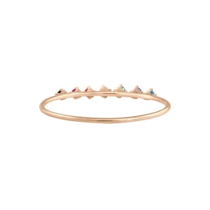 VANRYCKE Bague Stardust Rainbow Or Rose Pierres Multicolores 9