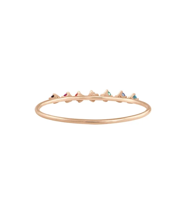 VANRYCKE Bague Stardust Rainbow Or Rose Pierres Multicolores 3