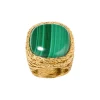 AURELIE BIDERMANN Chevalière Miki Malachite 10