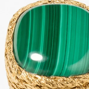 AURELIE BIDERMANN Chevalière Miki Malachite 8