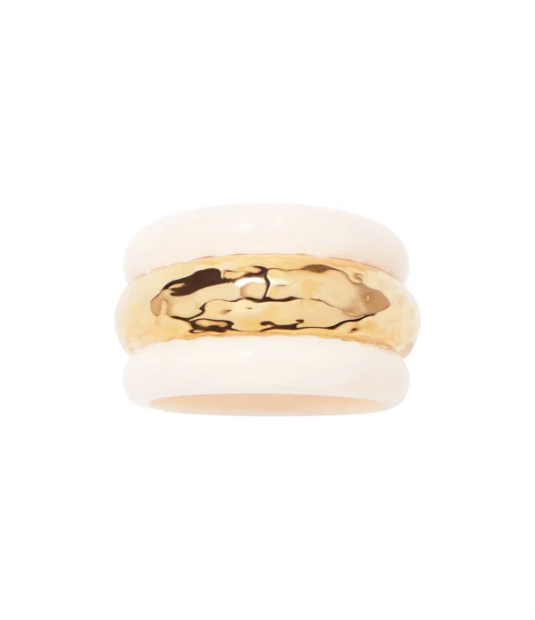 AURELIE BIDERMANN Bague Nazca Résine Ivoire 1