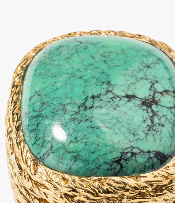 AURELIE BIDERMANN Chevalière Miki Turquoise 3