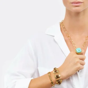 AURELIE BIDERMANN Chevalière Miki Turquoise 11