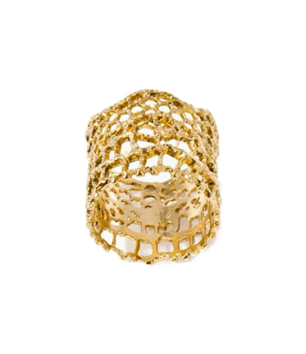 AURELIE BIDERMANN Bague Dentelle Or Jaune 1