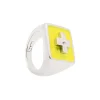 CABIROL Chevalière Destin GM Argent Néon Jaune 13