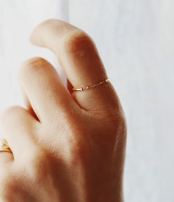 CHARLET Bague Diamantée 1 Chaîne Or Jaune 4