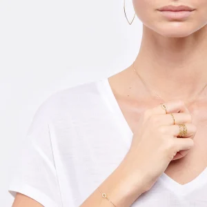 CHARLET Bague Diamantée 5 Chaînes Or Jaune 12