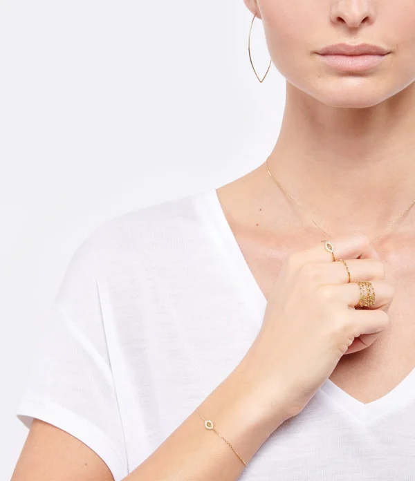 CHARLET Bague Diamantée 5 Chaînes Or Jaune 5