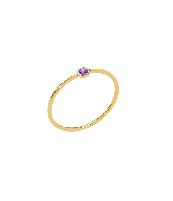 AND…PARIS Bague Memory Améthyste Or Jaune 1