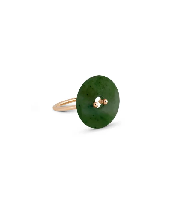GINETTE NY Bague Donut Jade Or Rose 1