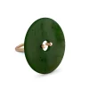 GINETTE NY Bague Donut Large Jade Or Rose 7