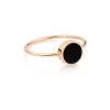 GINETTE NY Bague Ever Mini Disc Or Rose Onyx 7