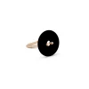 GINETTE NY Bague Donut Onyx Or Rose 10