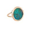 GINETTE NY Bague Jala Disc Chrysocolle Or Rose 7
