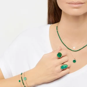 GINETTE NY Bague Jala Disc Chrysocolle Or Rose 6