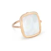 GINETTE NY Bague Antique Nacre Blanche Or Rose 5